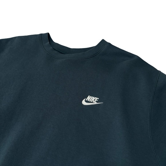 Nike Sportswear Club Fleece Sweatshirt Blue *Stained* Size XXL 27 x 28.5 - Picture 4 of 6